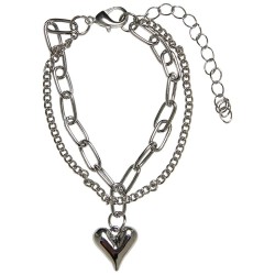 бижутерия,urban,classics,heart,icon,layering,bracelet,silver,(silver)