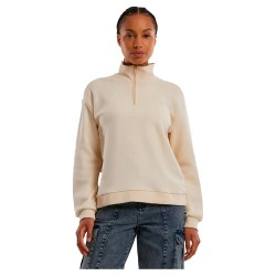 блуза,дамски,пуловери,дамски,плетени,дрехи,urban,classics,light,terry,half,zip,sweater,white,sand,(beige)