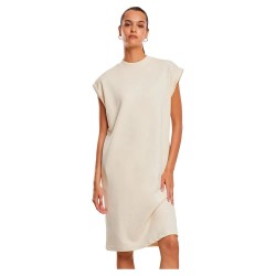 Рокля Urban classics Light Terry short sleeve dress - Beige (White Sand) рокля,дамски,поли,и,рокли,urban,classics,light,terry,short,sleeve,dress,beige,(white,sand)
