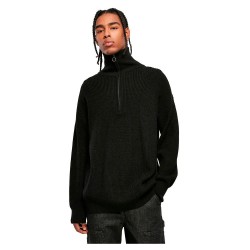 блуза,мъжки,пуловери,urban,classics,oversized,knitted,half,zip,sweater,black