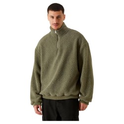 блуза,мъжки,пуловери,urban,classics,oversized,teddy,half,zip,sweater,pale,green,(green)