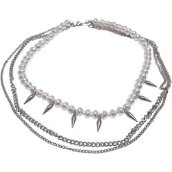 бижутерия,urban,classics,pearl,layering,necklace,silver,(silver)