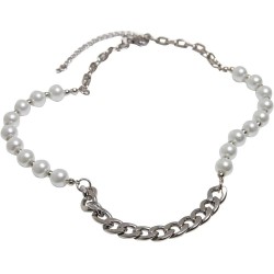бижутерия,urban,classics,pearl,various,chain,necklace,silver,(silver)