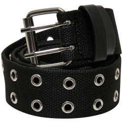Колан Urban classics Polyester Eyelet belt - Black (Black / Silver) колан,колани,urban,classics,polyester,eyelet,belt,black,(black,silver)