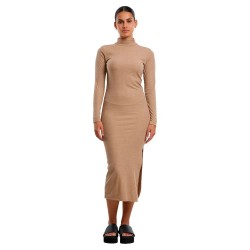 рокля,дамски,поли,и,рокли,urban,classics,rib,mockneck,long,sleeve,midi,dress,beige,(beige,melange)