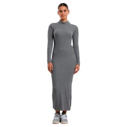 рокля,дамски,поли,и,рокли,urban,classics,rib,mockneck,long,sleeve,midi,dress,grey,(dark,grey,melange)