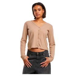 жилетка,дамски,пуловери,дамски,плетени,дрехи,urban,classics,tb7001,rib,cardigan,beige,(beige,melange)