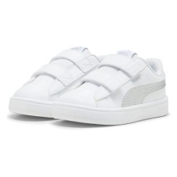 Маратонки Puma Rickie Classic V slip-on trainers - White (Puma White / Puma Silver) маратонки,мъжки,маратонки,дамски,маратонки,puma,rickie,classic,v,slip,on,trainers,white,(puma,white,puma,silver)