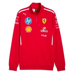 блуза,мъжки,пуловери,puma,scuderia,ferrari,team,half,zip,sweatshirt,red