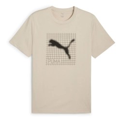 тениска,мъжки,тениски,puma,tech,graphic,short,sleeve,t,shirt,desert,dust,(beige)