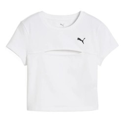 Бебешка тениска Puma Wardrobe ESS Baby Cut Out short sleeve T-shirt - White (Puma White) бебешка,тениска,мъжки,тениски,дамски,тениски,puma,wardrobe,ess,baby,cut,out,short,sleeve,t,shirt,white,(puma,white)