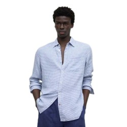 риза,с,къс,ръкав,мъжки,ризи,ecoalf,adan,short,sleeve,shirt,blue