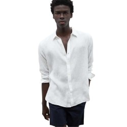 риза,с,дълъг,ръкав,мъжки,ризи,ecoalf,malibu,long,sleeve,shirt,white