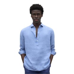 риза,с,къс,ръкав,мъжки,ризи,ecoalf,polino,short,sleeve,shirt,blue