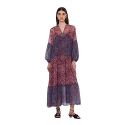 рокля,дамски,поли,и,рокли,scotch,&,soda,179580,long,sleeve,midi,dress,blue,mountain,paisley,mix,(purple)