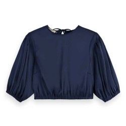 дамски,блузи,дамски,ризи,scotch,&,soda,179610,cropped,3,4,sleeve,blouse,blue