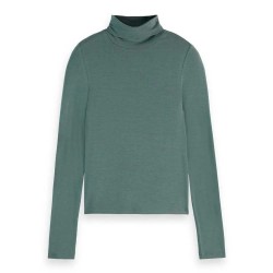 тениска,дамски,тениски,scotch,&,soda,179627,long,sleeve,high,neck,t,shirt,green