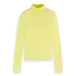 тениска,дамски,тениски,scotch,&,soda,179627,long,sleeve,high,neck,t,shirt,tennis,ball,yellow,(yellow)