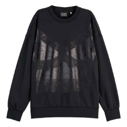 блуза,дамски,блузи,scotch,&,soda,foil,oversized,sweatshirt,black