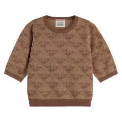 блуза,дамски,пуловери,дамски,плетени,дрехи,scotch,&,soda,monogram,cropped,sweater,brown
