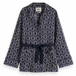 тениска,дамски,пижами,scotch,&,soda,printed,long,sleeve,pyjama,t,shirt,blue