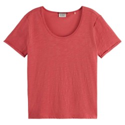 тениска,дамски,тениски,scotch,&,soda,slub,regular,fit,short,sleeve,t,shirt,red