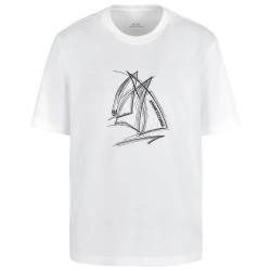 тениска,мъжки,тениски,armani,exchange,xm000273,af10361,short,sleeve,t,shirt,white
