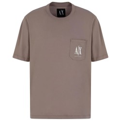 тениска,мъжки,тениски,armani,exchange,xm000366,af12308,short,sleeve,t,shirt,brown,(driftwood)