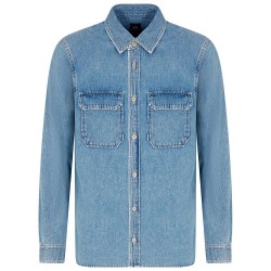 риза,с,дълъг,ръкав,мъжки,ризи,armani,exchange,xm001238,af15123,long,sleeve,shirt,blue,denim,(blue)