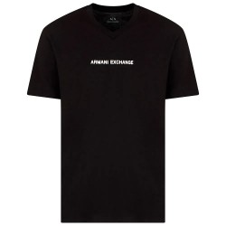 тениска,мъжки,тениски,armani,exchange,xm001727,af12308,short,sleeve,v,neck,t,shirt,black
