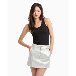 пола,дамски,поли,и,рокли,armani,exchange,xw000099,af10836,high,waist,short,skirt,silver