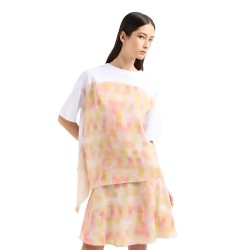 тениска,дамски,тениски,armani,exchange,xw000383,af13743,short,sleeve,t,shirt,opt.white,d.print,(white,orange)