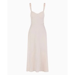 рокля,дамски,поли,и,рокли,armani,exchange,xw000441,af12742,sleeveless,midi,dress,beige