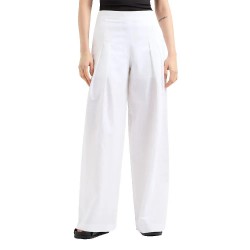 панталони,дамски,панталони,armani,exchange,xw000460,af12814,high,waist,pants,optic,white