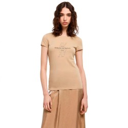тениска,дамски,тениски,armani,exchange,xw000512,af11929,short,sleeve,t,shirt,wood,grain,(beige)