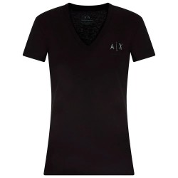 тениска,дамски,тениски,armani,exchange,xw000521,af10359,short,sleeve,v,neck,t,shirt,black