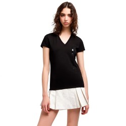 тениска,дамски,тениски,armani,exchange,xw000529,af10356,short,sleeve,v,neck,t,shirt,black