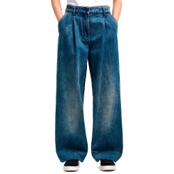 панталони,дамски,панталони,armani,exchange,xw000561,af12845,high,waist,pants,navy,blue,denim,(blue)