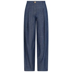 панталони,дамски,панталони,armani,exchange,xw000574,af12895,high,waist,pants,blue