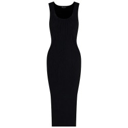 рокля,дамски,поли,и,рокли,armani,exchange,xw000576,af12740,sleeveless,midi,dress,black