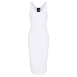 рокля,дамски,поли,и,рокли,armani,exchange,xw000820,af13729,sleeveless,midi,dress,white