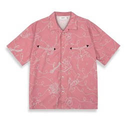 риза,с,къс,ръкав,мъжки,ризи,grimey,lone,hand,button,up,short,sleeve,shirt,pink