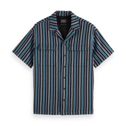 риза,с,къс,ръкав,мъжки,ризи,scotch,&,soda,180036,relaxed,fit,short,sleeve,shirt,blue