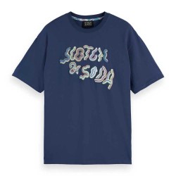 тениска,мъжки,тениски,scotch,&,soda,180058,relaxed,fit,short,sleeve,t,shirt,atlantic,blue,(blue)