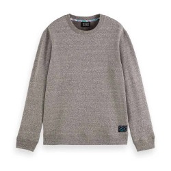 блуза,мъжки,пуловери,scotch,&,soda,180068,regular,fit,sweatshirt,washed,black,melange,(grey)