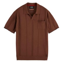 мъжки,блузи,с,яка,scotch,&,soda,180104,short,sleeve,polo,brown,(cold,brew)