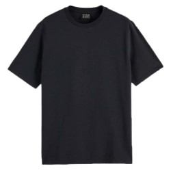 тениска,мъжки,тениски,scotch,&,soda,3,crosses,regular,fit,short,sleeve,t,shirt,black
