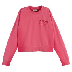 блуза,дамски,блузи,scotch,&,soda,artwork,loose,fit,sweatshirt,pink
