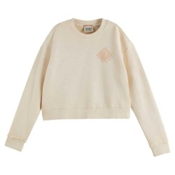 блуза,дамски,блузи,scotch,&,soda,artwork,loose,fit,sweatshirt,soft,ice,(beige)
