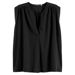 тениска,дамски,тениски,scotch,&,soda,drapey,short,sleeve,v,neck,t,shirt,black